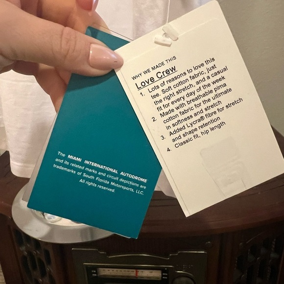 NWT Formula 1 Miami lululemon love crew shirt. Size 8. Collector item! F1 - Picture 4 of 10